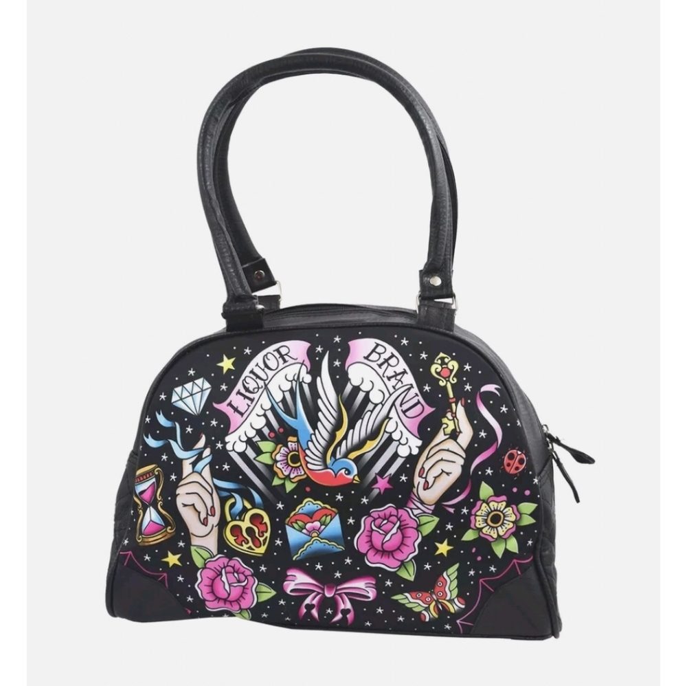 Liquorbrand True Love Flash Tattoo Sparrows Tattoo Art Bowling Bag